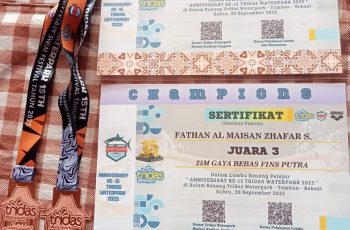Juara 3 Lomba Renang Pelajar “Anniversary ke 15 Tridas Waterpark 2025”