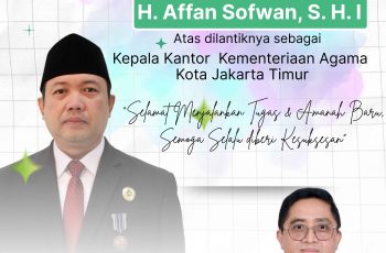 Pelantikan Kepala Kantor Kementeriaan Agama Kota Jakarta Timur